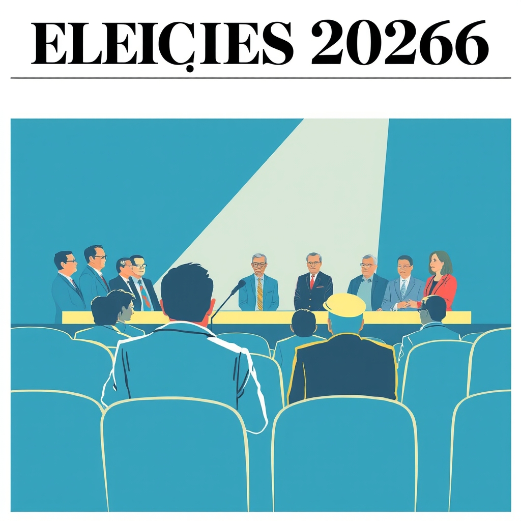 Ilustração editorial relacionada à matéria “Eleições 2026: Candidatos ao Governo do Maranhão Cumpriram Agendas de Campanha”