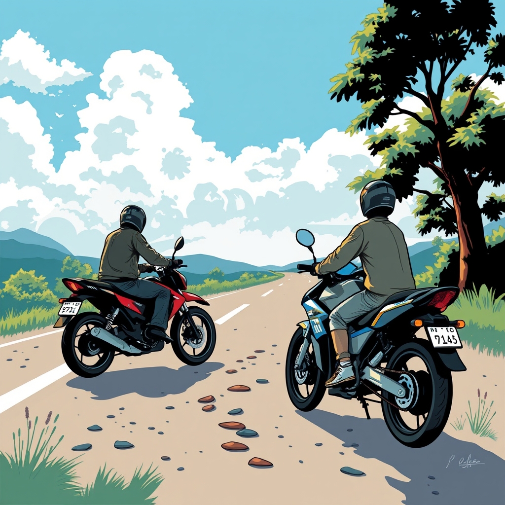 Ilustração editorial relacionada à matéria “Motociclista morre em acidente na Rodovia Anhanguera em Araras (SP)”