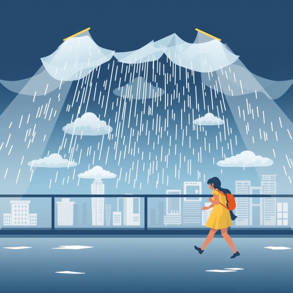 Ilustração editorial relacionada à matéria “Previsão do Tempo em São Paulo: Chuva e Temporal em Terça-feira”