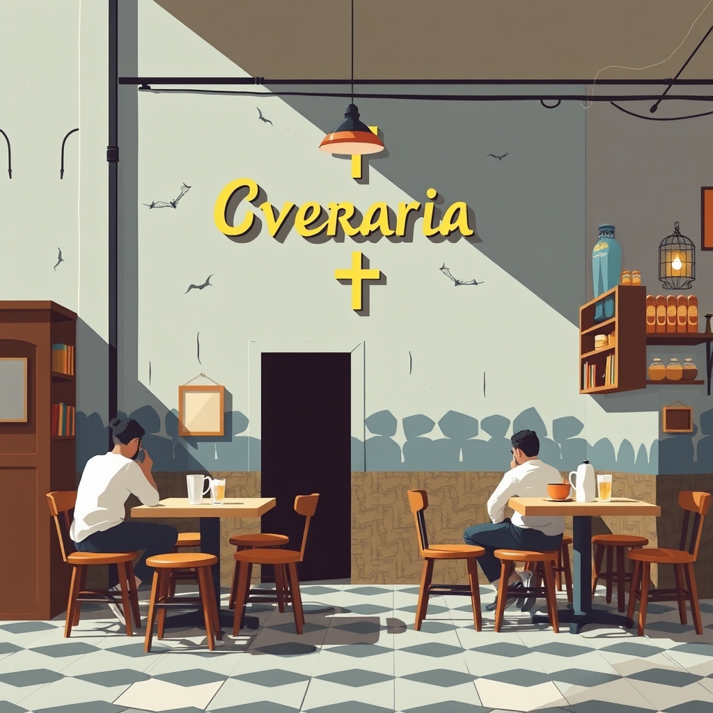 Ilustração editorial relacionada à matéria “Cervejaria que funciona em porão de igreja resgata receita de mais de 130 anos”