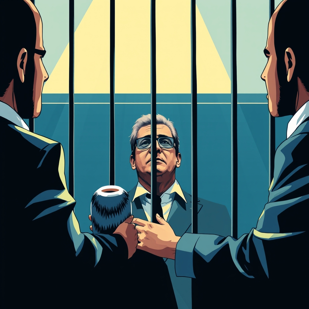 Ilustração editorial relacionada à matéria “Casal Nardoni pode voltar à prisão após cumprir pena no 'presídio dos famosos'”
