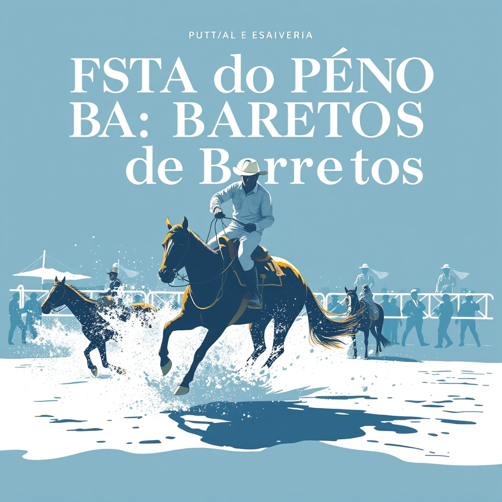 Ilustração editorial relacionada à matéria “A Festa do Peão de Barretos: Um Evento de Rodeio de Grande Escala”