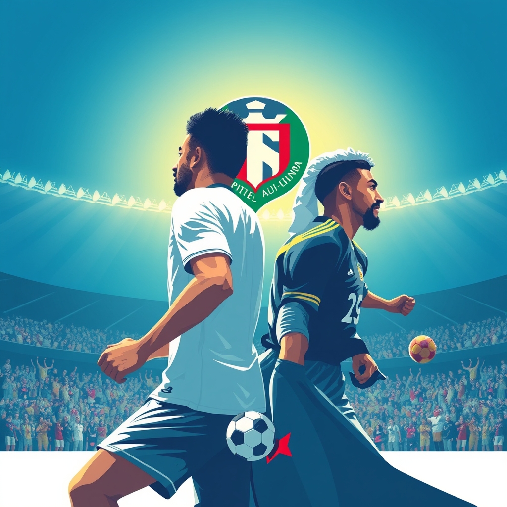 Ilustração editorial relacionada à matéria “Al-Hilal x Al-Ahli: Detalhes do Jogo da Liga Saudita”