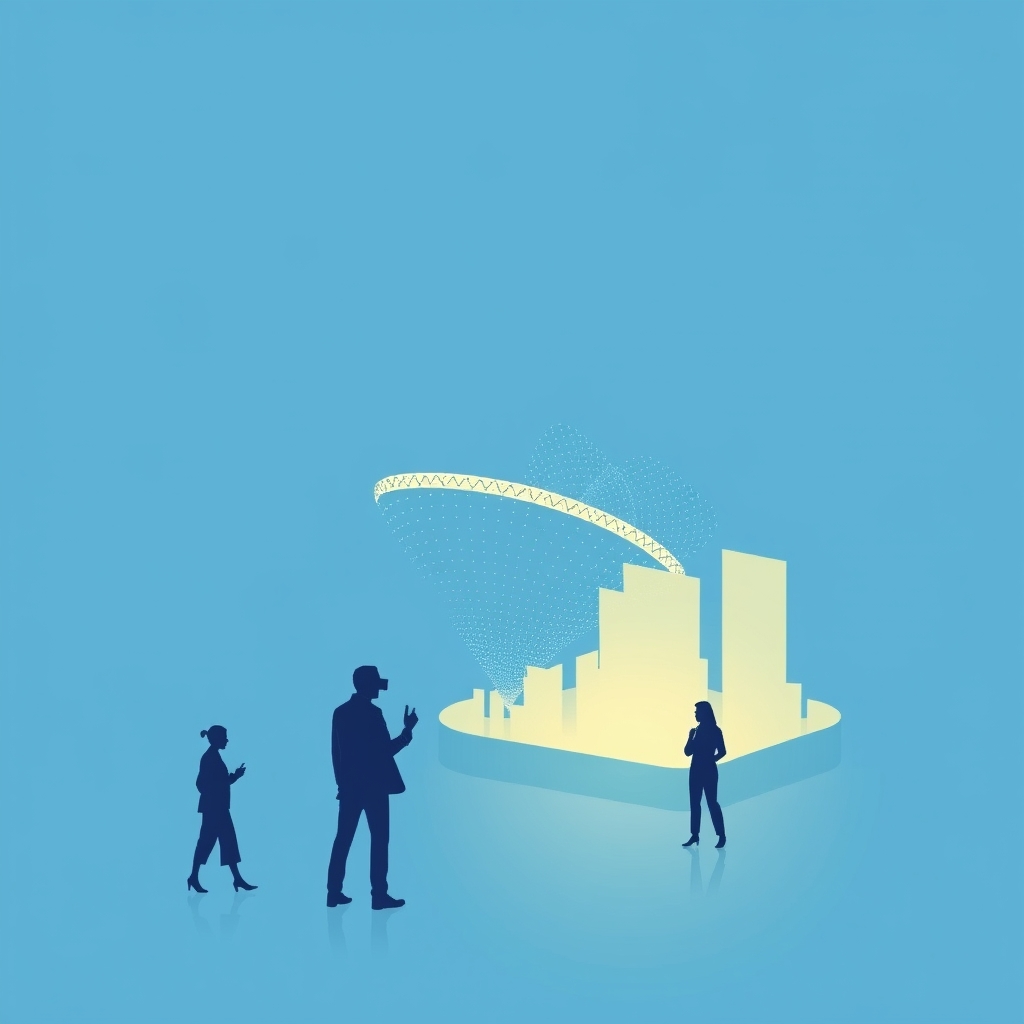 Ilustração editorial relacionada à matéria “Desenvolvimento de Tecnologia de Realidade Aumentada no Brasil”